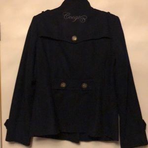 Coogi Navy Blue Pea Coat.
